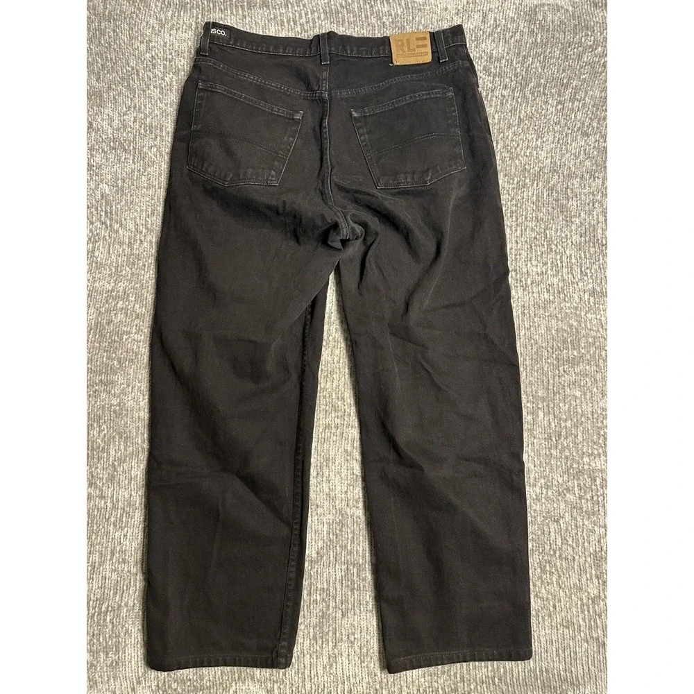 Polo Jeans Co Jeans Mens 36x32 Black Loose Baggy Y2K Ralph Lauren Vintage 90's
